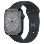 Apple-Watch-Series-8-45mm-Middernacht-Aluminium-Middernacht-Sportband