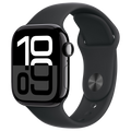 Apple Watch Series 10 42mm - Zwart Aluminium Zwart Sportband