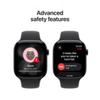 Apple Watch Series 11 46mm - Gitzwart Aluminium Zwart Sportband