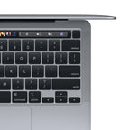 MacBook Pro 13 inch Touchbar M1 8 GB / 256 GB Argento (QWERTZ/TEDESCO) grigio ricondizionato