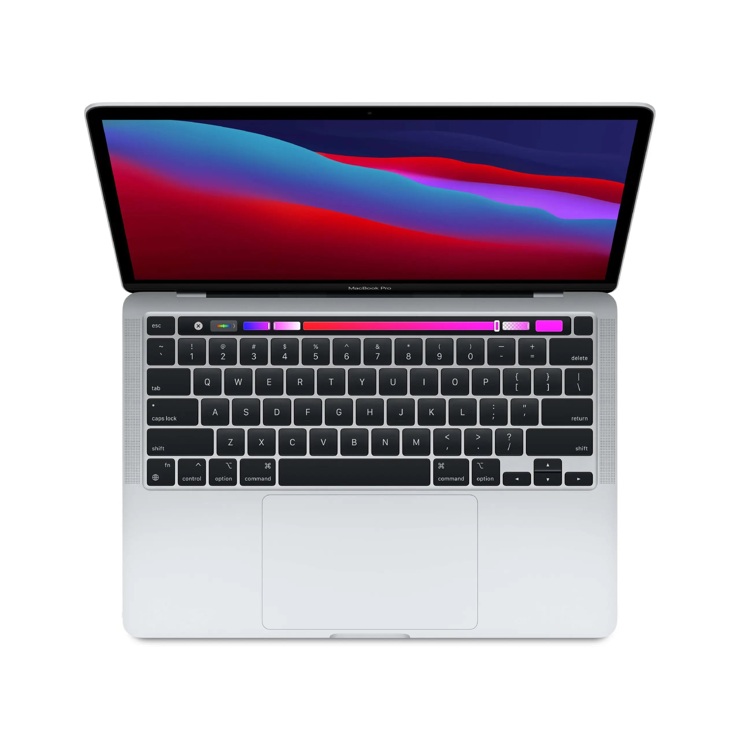 MacBook Pro 13 inch Touchbar M1 8 GB / 256 GB Argento (QWERTZ/TEDESCO) argento ricondizionato