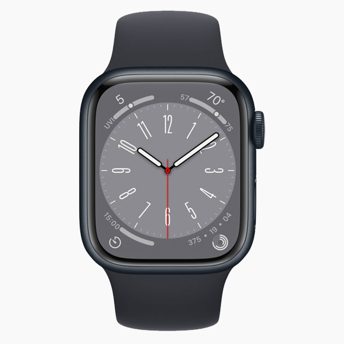 Apple Watch Series 8 GPS 45 mm Alluminio nero ricondizionato - parte anteriore