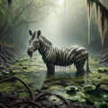 Zebra inzuppata