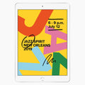 iPad 2019 ricondizionato 32 GB 4G argento - vista frontale