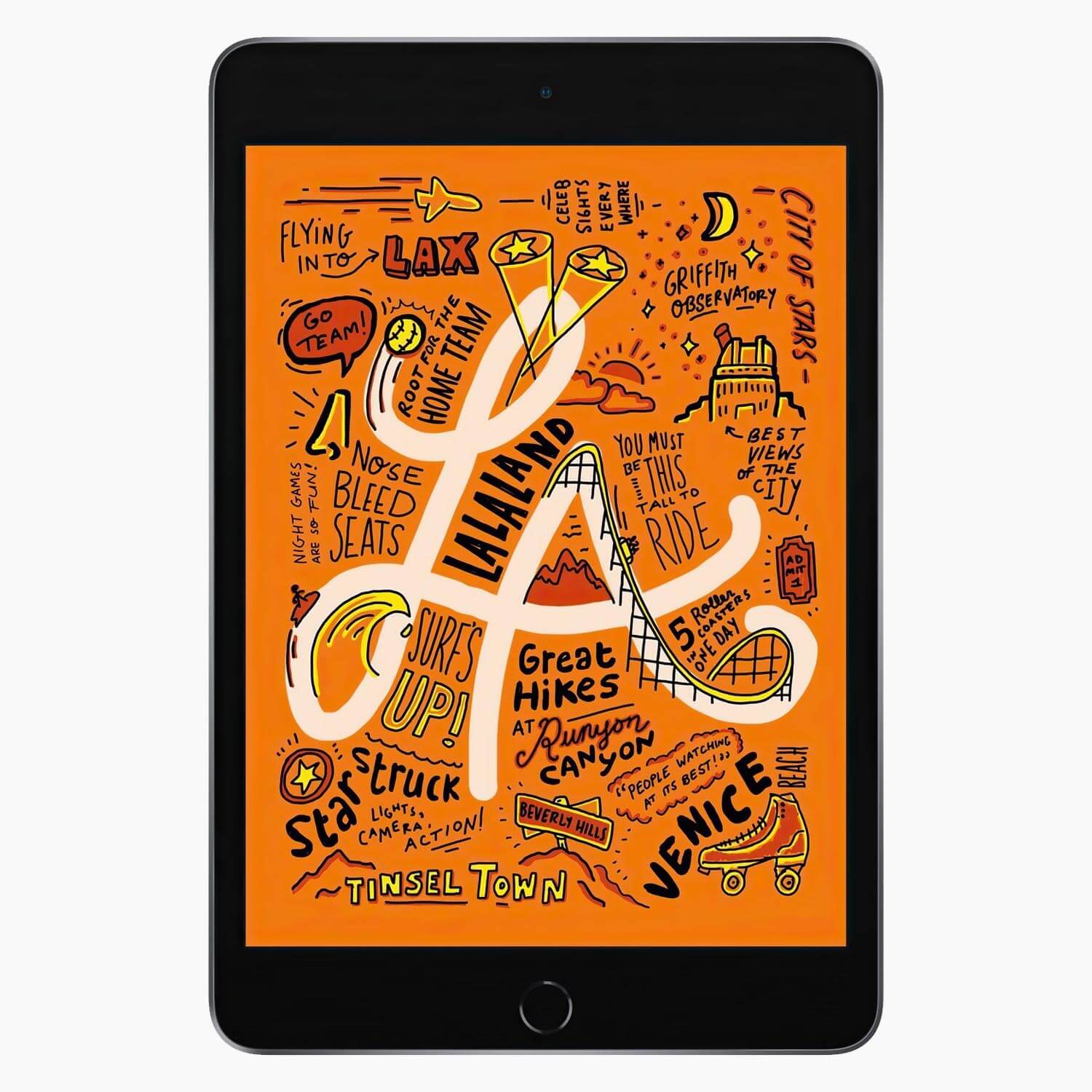 iPad mini 5 ricondizionato 64 GB 4G space grey - parte anteriore