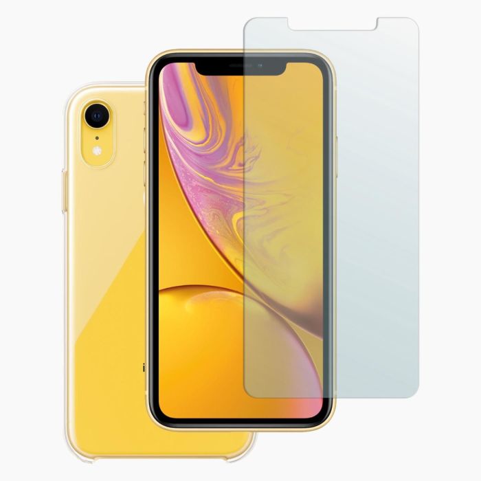 Custodia + Screenprotector per iPhone XR ricondizionato - Trasparente