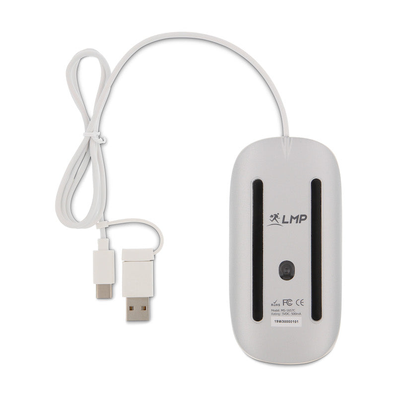LMP Easy Mouse con cavo elegante 2in1 USB-C & USB-A ricondizionato - Bianco